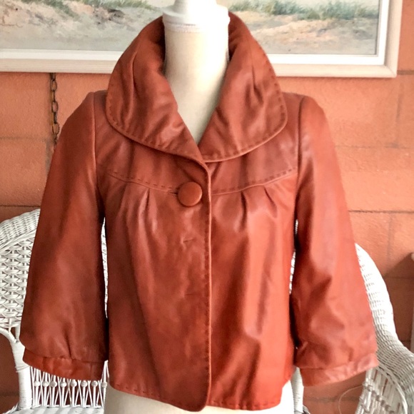 Jackets & Blazers - 🧡 Lamb skin leather blazer cropped lady cut